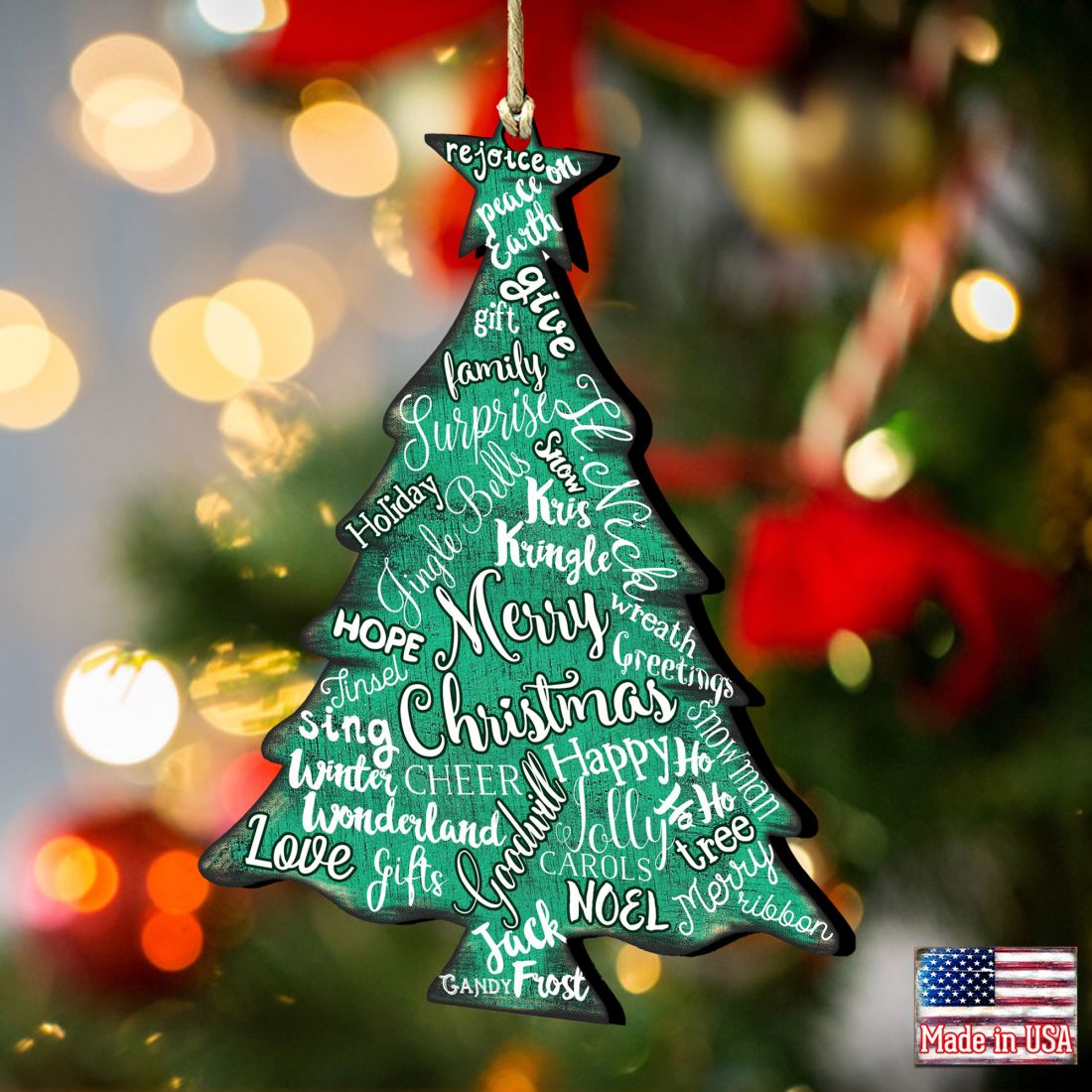 Merry Christmas Tree Ornament by Nature Wonders - Christmas Decor - 81988122