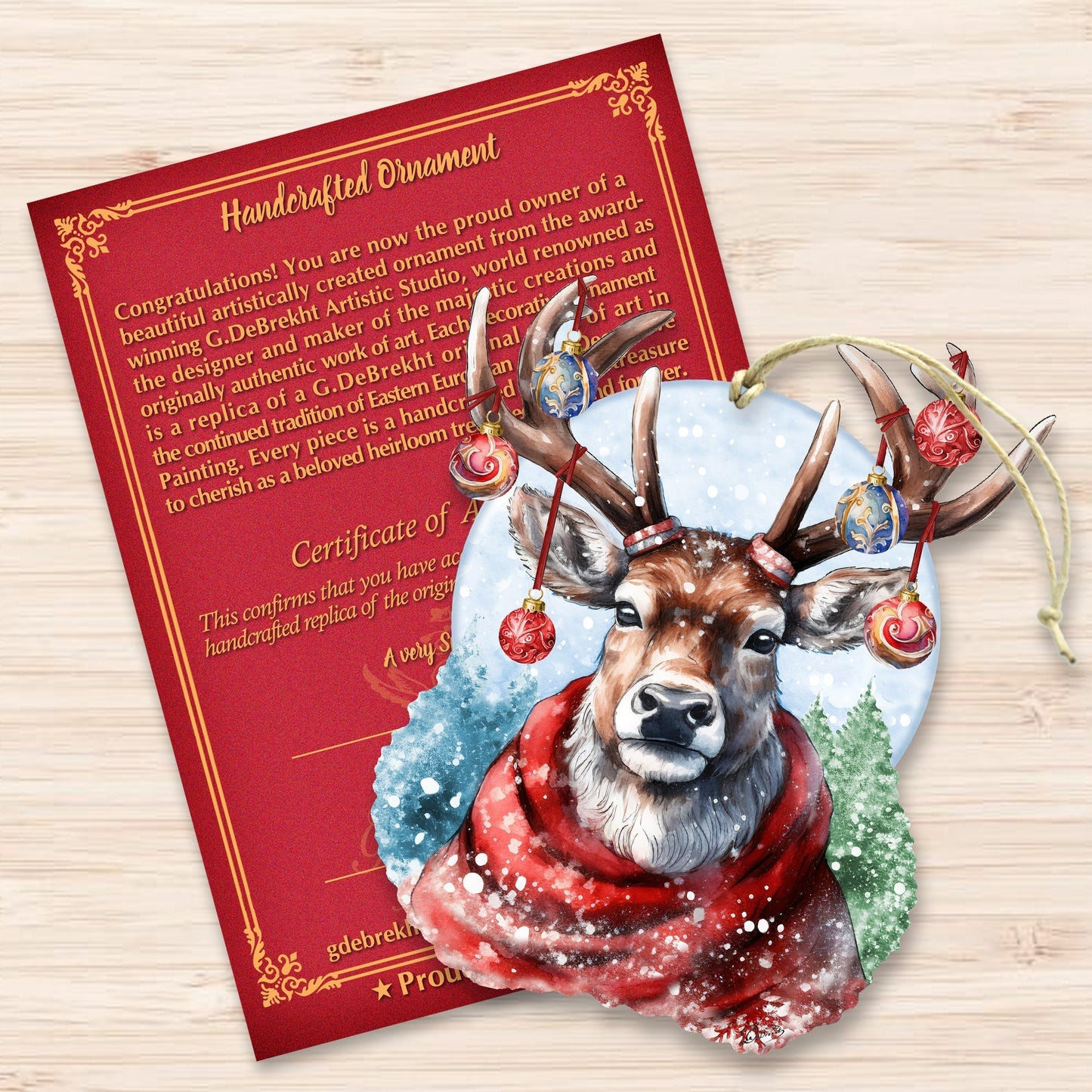 Christmas Mood Wooden Ornaments by G. Debrekht Christmas Decor - 8611034