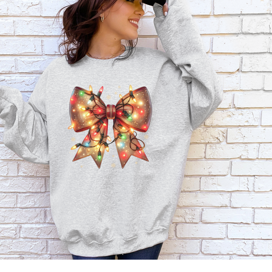 Christian Sweatshirt- Eco Brand- Christmas- Holiday- bow
